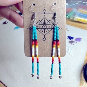 Handcrafted Navajo inspired seed bead earrings